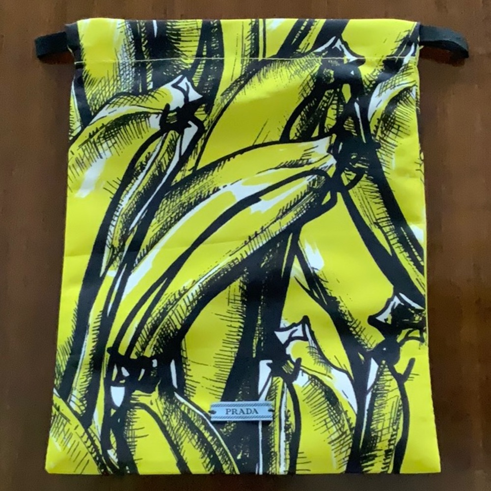 Prada Banana Print Dust Bag 9.25” x 7”